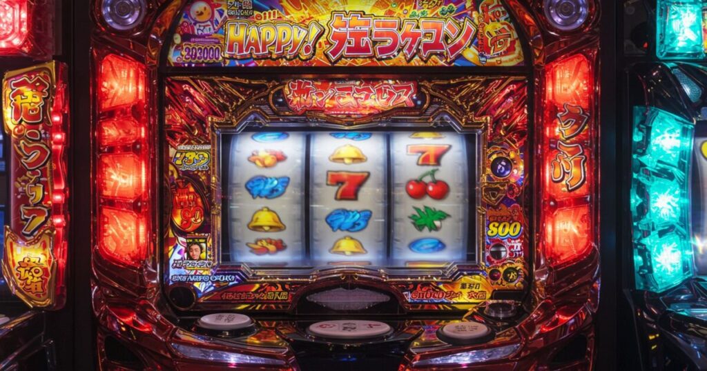 スロットマシンのフラッシュ演出とリール