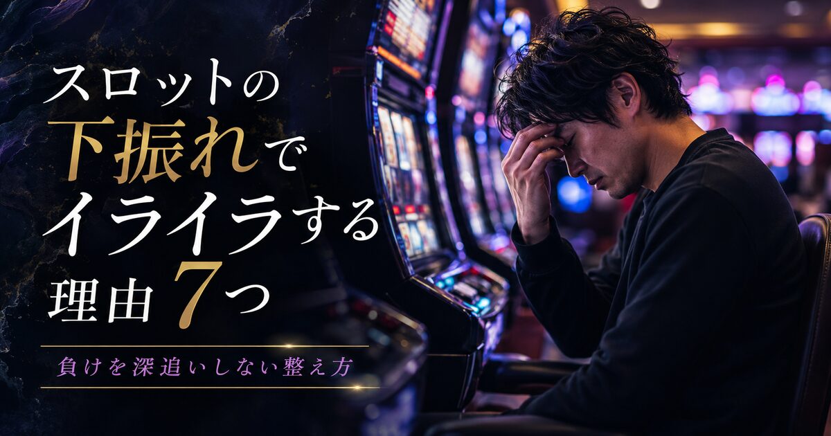スロットの下振れでイライラする理由7つ｜負けを深追いしない整え方が大事！