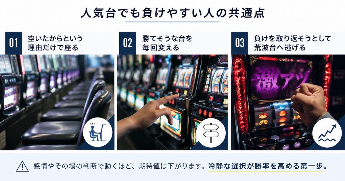人気台でも負けやすい人の共通点