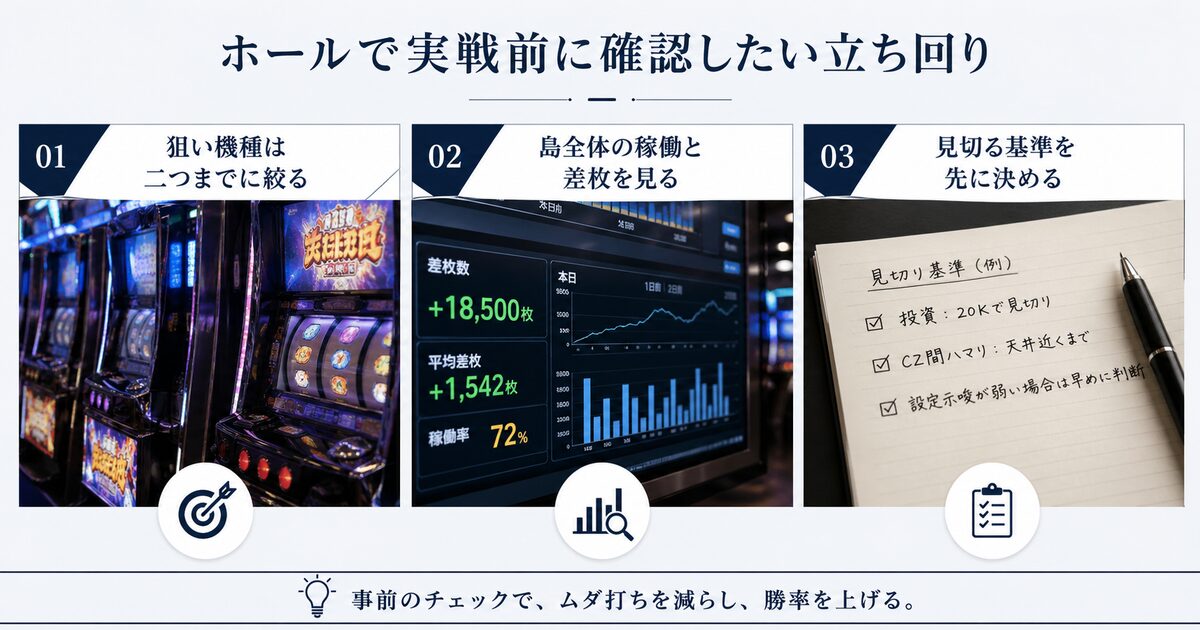 ホールで実戦前に確認したい立ち回り