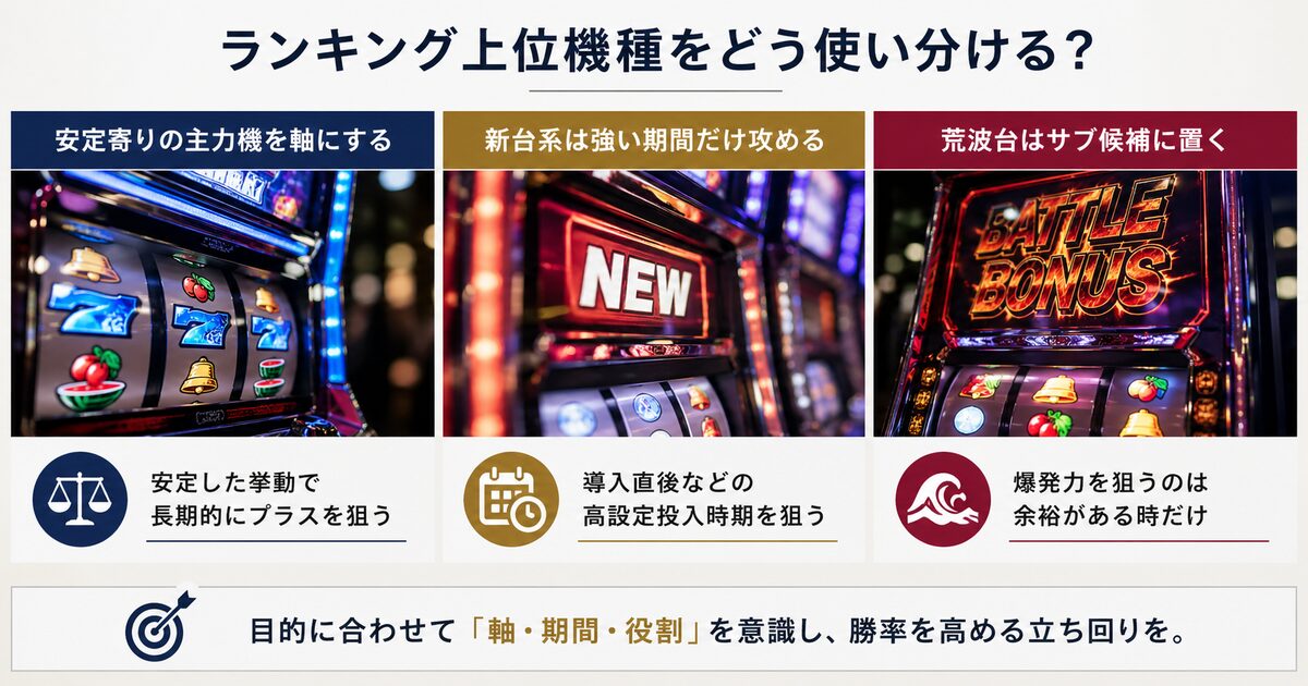 ランキング上位機種をどう使い分ける？