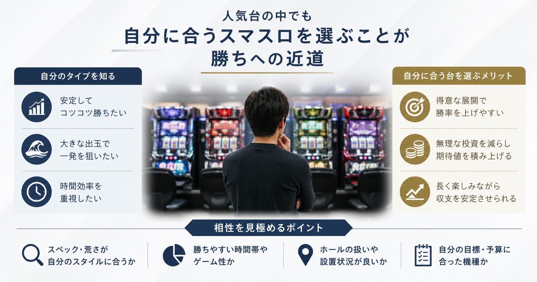 人気台の中でも自分に合うスマスロを選ぶことが勝ちへの近道